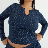 The Henley: Midnight Fields Pointelle