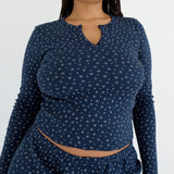 The Henley: Midnight Fields Pointelle