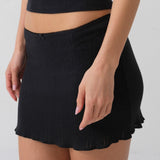 The Mini Skirt: Black Pointelle