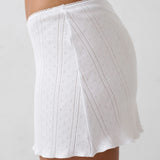 The Mini Skirt: White Pointelle