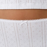 The Mini Skirt: White Pointelle