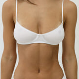 The Petite Bra: White Cotton Jersey