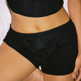 The Short: Black Pointelle