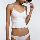 The Bralette Tank: White Cotton Jersey