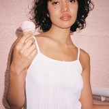 The Picot Dress: White Pointelle