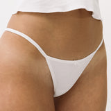 The Tanga: White Cotton Jersey