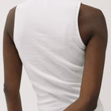 The Vest: White Cotton Jersey