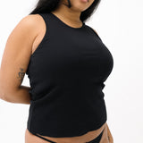 The Vest: Black Cotton Jersey