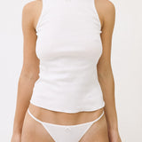 The Vest: White Cotton Jersey
