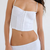 The Corselette: White Pointelle