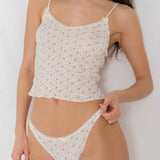The Thong: English Rose Pointelle