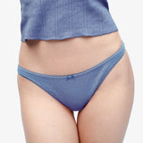 The Thong: French Blue Pointelle