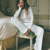 The Pant: White Cotton Jersey
