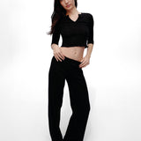 The Pant: Black Pointelle