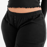 The Pant: Black Cotton Jersey