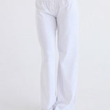 The Pant: White Cotton Jersey