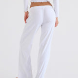 The Pant: White Cotton Jersey