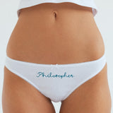 The Philosopher Brief: White Cotton Jersey