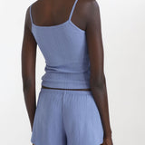 The Picot Tank: French Blue Pointelle