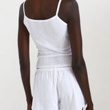 The Picot Tank: White Pointelle