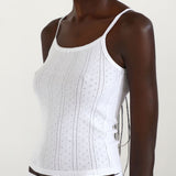 The Picot Tank: White Pointelle