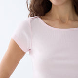The Rina Tee: Baby Pink Cotton Jersey