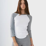 The Raglan: White / Grey Cotton Jersey