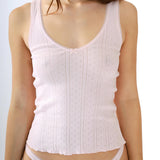 The Scoop Tank: Baby Pink Pointelle