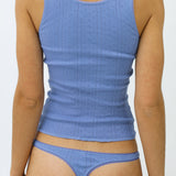 The Scoop Tank: French Blue Pointelle