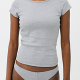 The Baby Tee: Grey Cotton Jersey