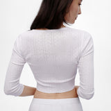 The Baby Henley: White Pointelle