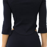 The Rina Long Sleeve: 2-Pack Black & White Cotton Jersey