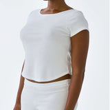 The Rina Tee: White Cotton Jersey