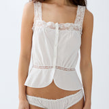 The Fleur Top: White Cotton Voile